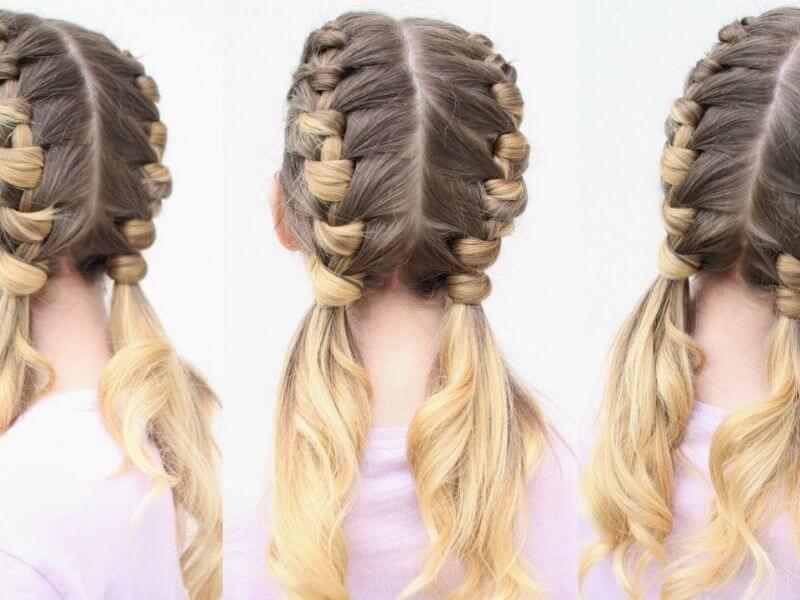 How to french braid in pigtails