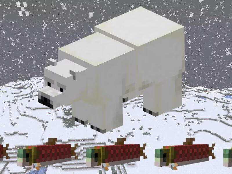 minecraft what do polar bears eat
